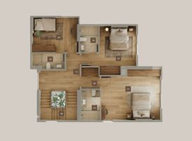 6+1 tripleks villa kat planı