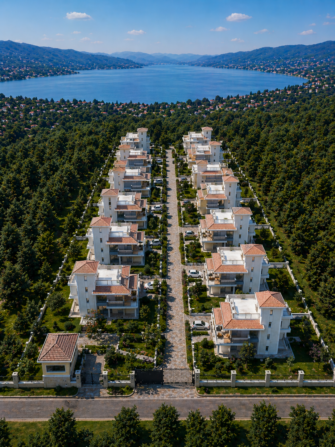 Sapanca tam göl manzaralı müstakil villalar