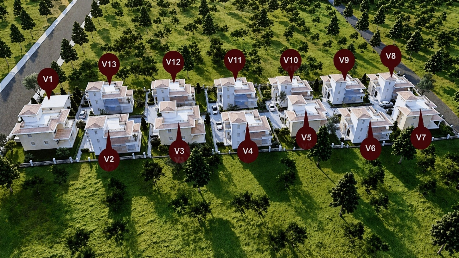 Sapanca göl manzaralı villa projesi vaziyet planı
